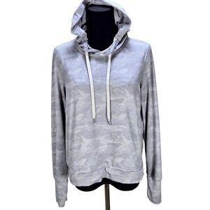 Women's Vuori Large Halo Grey Camo Halo Performance Hoodie Athleisure Loungewear